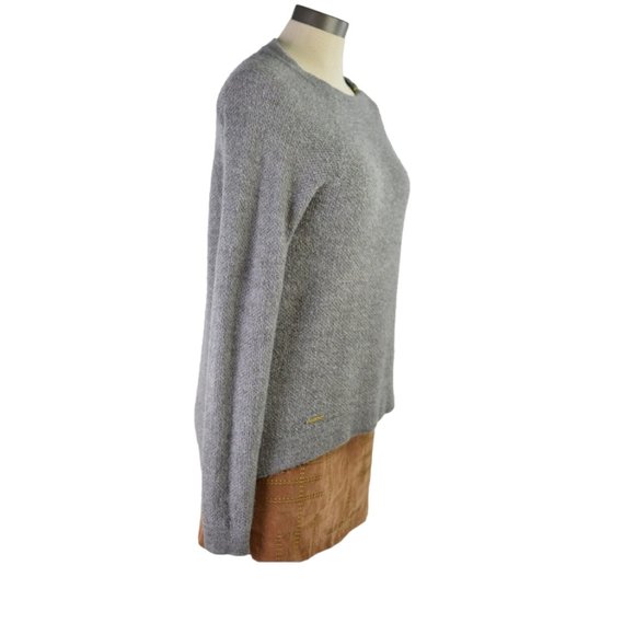 Abercrombie & Fitch Women sz S sweater Fuzzy Soft Knit Gray - Picture 2 of 6